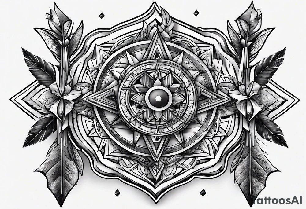 5 arrows tattoo idea