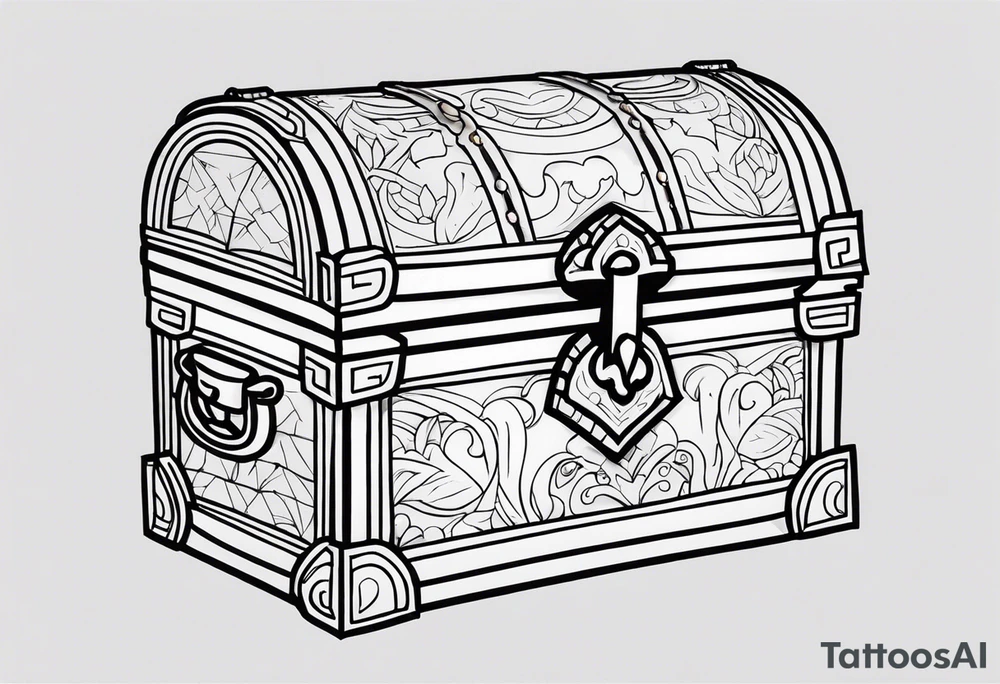 treasure chest tattoo idea