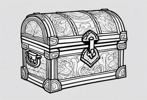 treasure chest tattoo idea