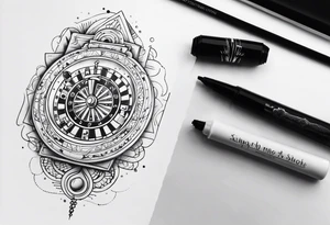 high roller sleeve tattoo idea