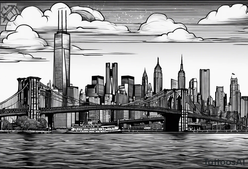 Brooklyn skyline tattoo idea