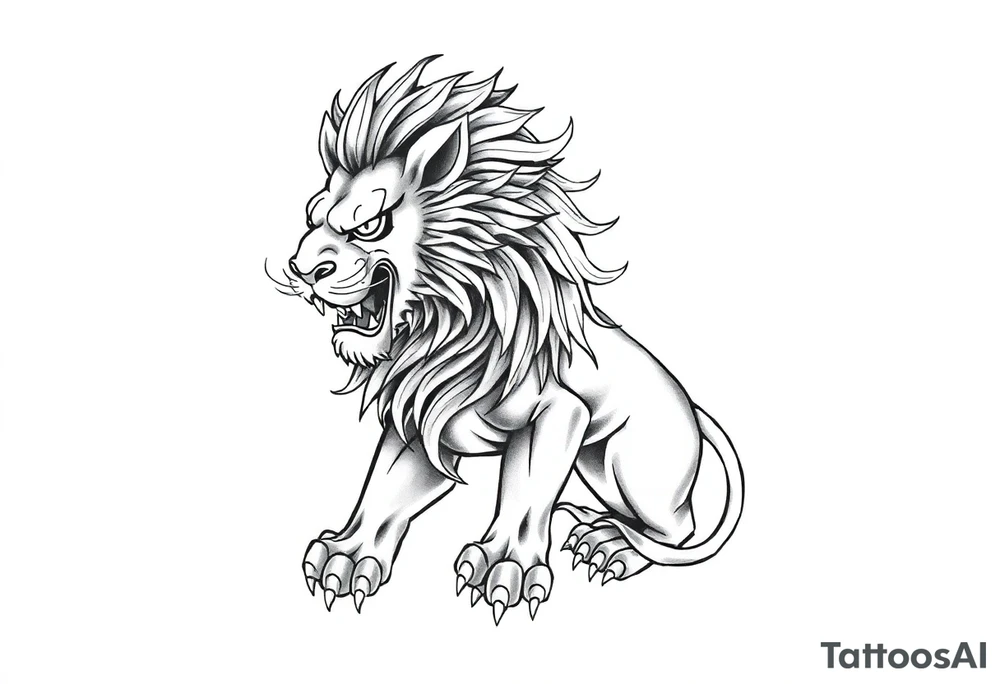 a lion tattoo idea