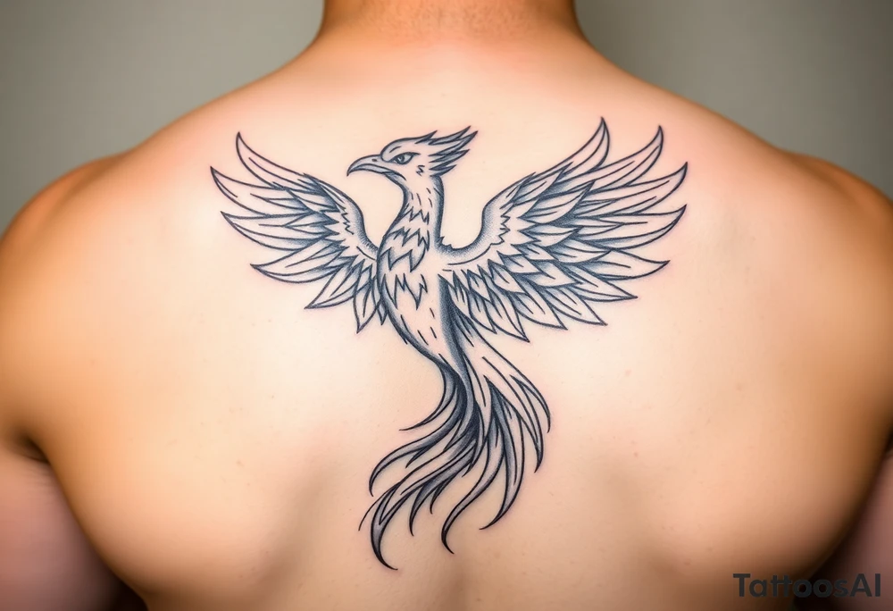 flaming phoenix tattoo idea