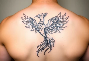 flaming phoenix tattoo idea