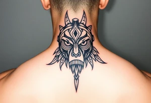 Zulu 
african mask tattoo idea