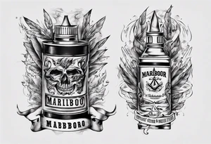 Marlboro Cigarette tattoo idea