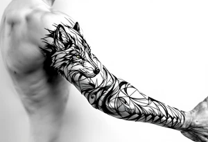 mongolian grey wolf tattoo idea