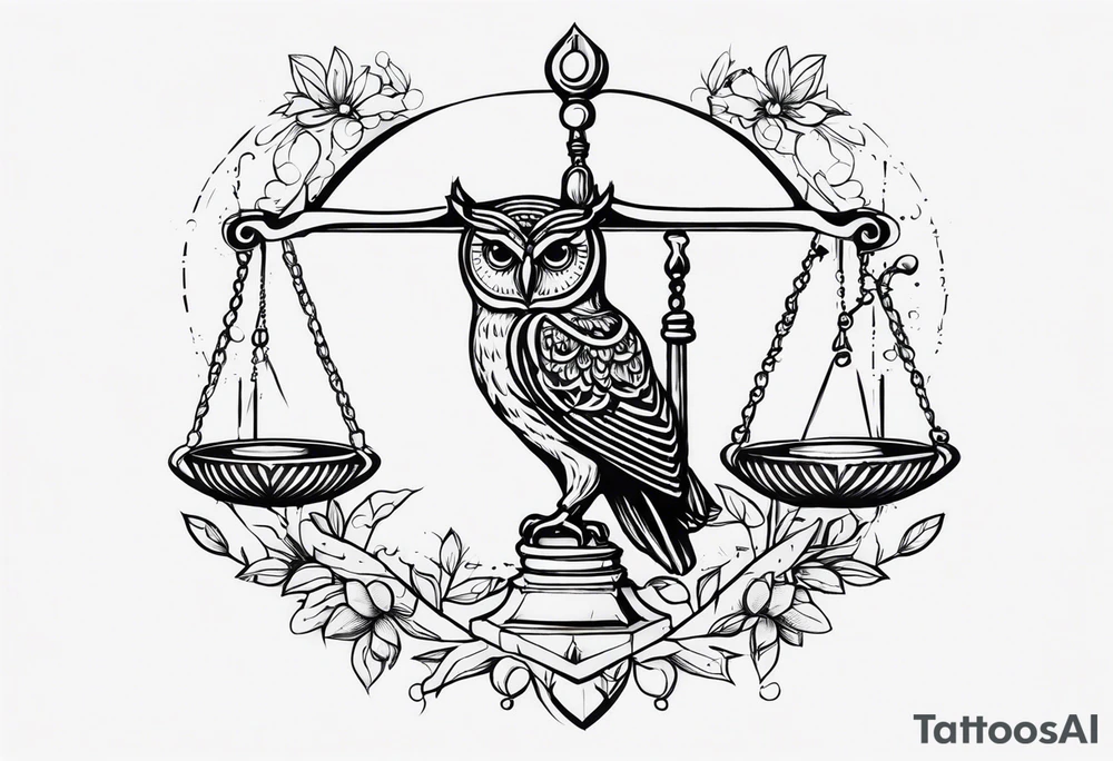 Libra, 1995, owls, growth tattoo idea