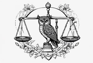 Libra, 1995, owls, growth tattoo idea