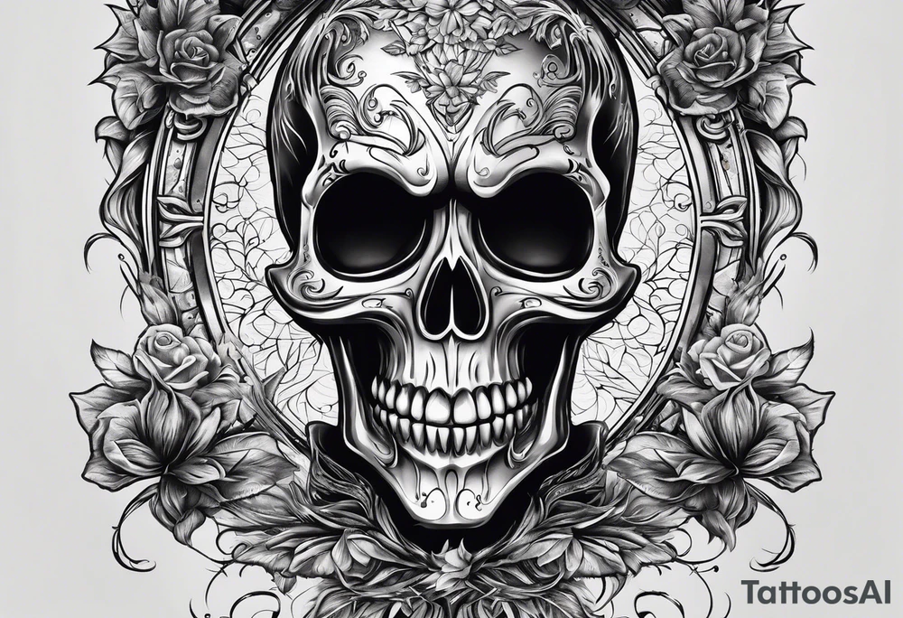 Jack skeleton looking down excited to see you tattoo idea