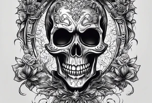 Jack skeleton looking down excited to see you tattoo idea