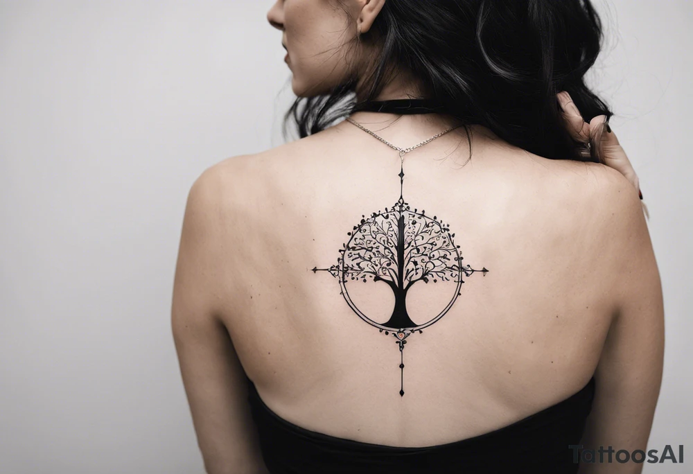I want a tatoo on my back to show my life journey with a minimalist style. 
. Until January 9,2023, at the age of 45, my life was dark, painful, and repeating patterns of unimaginable trauma and abuse. On January 9, 2023, my current abuser was going to kill me. I had excepted my fate and was ready for it all to stop. However, in a second of time, I chose to live and escaped. After a year a healing my inner child, facing my inner demons and heavy shadow work, my inner child and I found our self worth. We've learned to love and except all that we are, and see the world with fresh eyes. The world is so colorful now. Energies surround us. We are no longer in constant survival mode, and we will spend every second we have left living. tattoo idea