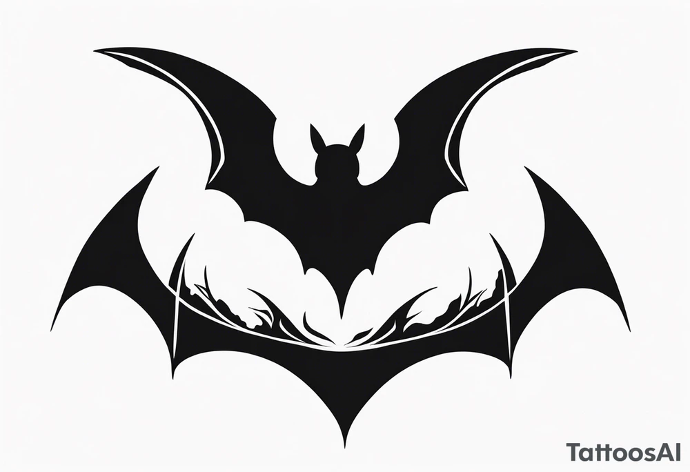 Bat Silhouette tattoo idea