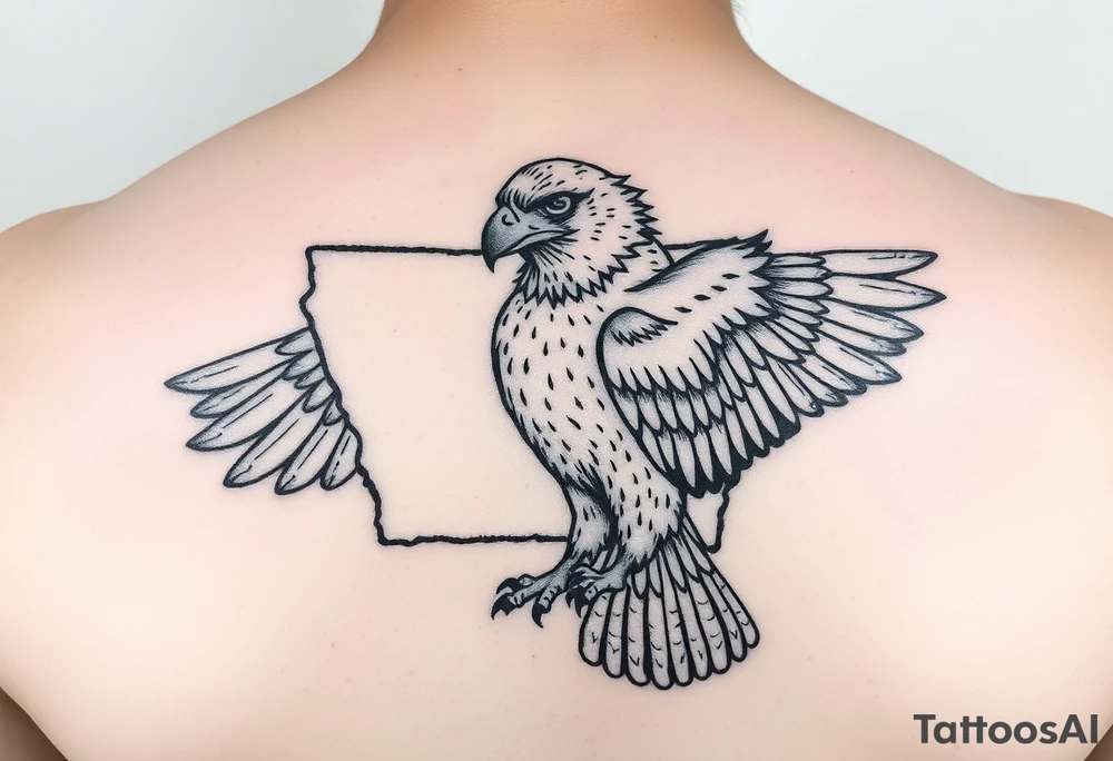 The state of Iowa and herkey the hawk tattoo idea