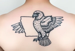 The state of Iowa and herkey the hawk tattoo idea