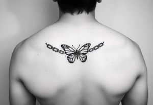 Chain link chain, butterfly, i ♥️ u alan knutson, you're my person tattoo idea