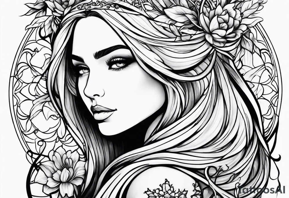 Repunzel flower tattoo idea