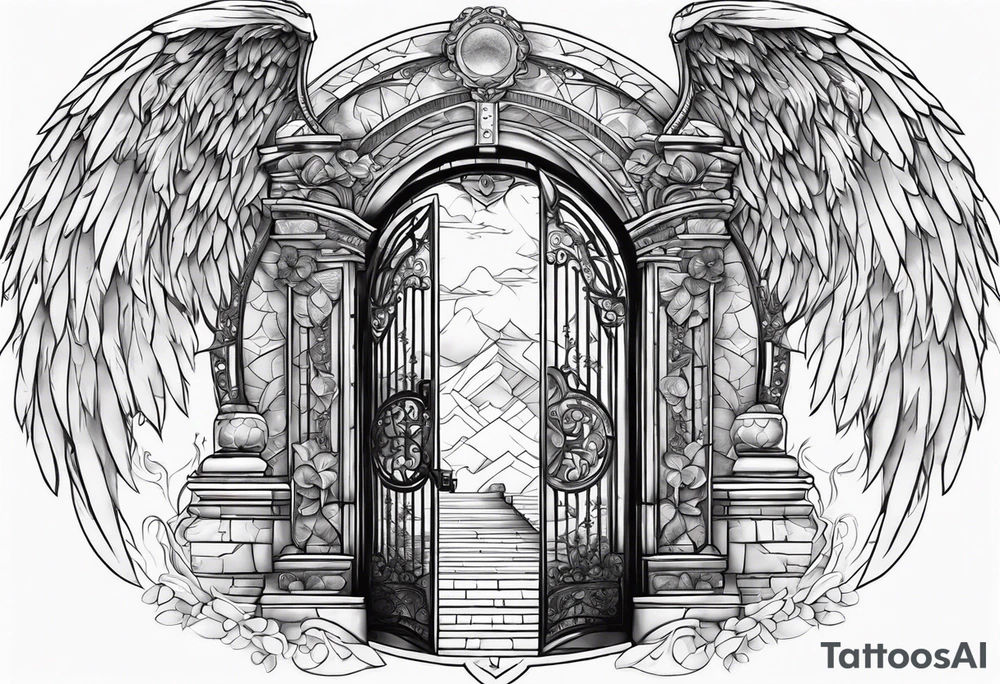 Angel baby heaven gate tattoo idea