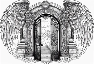 Angel baby heaven gate tattoo idea