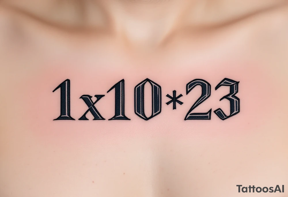 1x10^23 tattoo idea