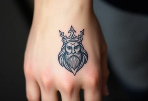 Hades Greek god with crown tattoo idea