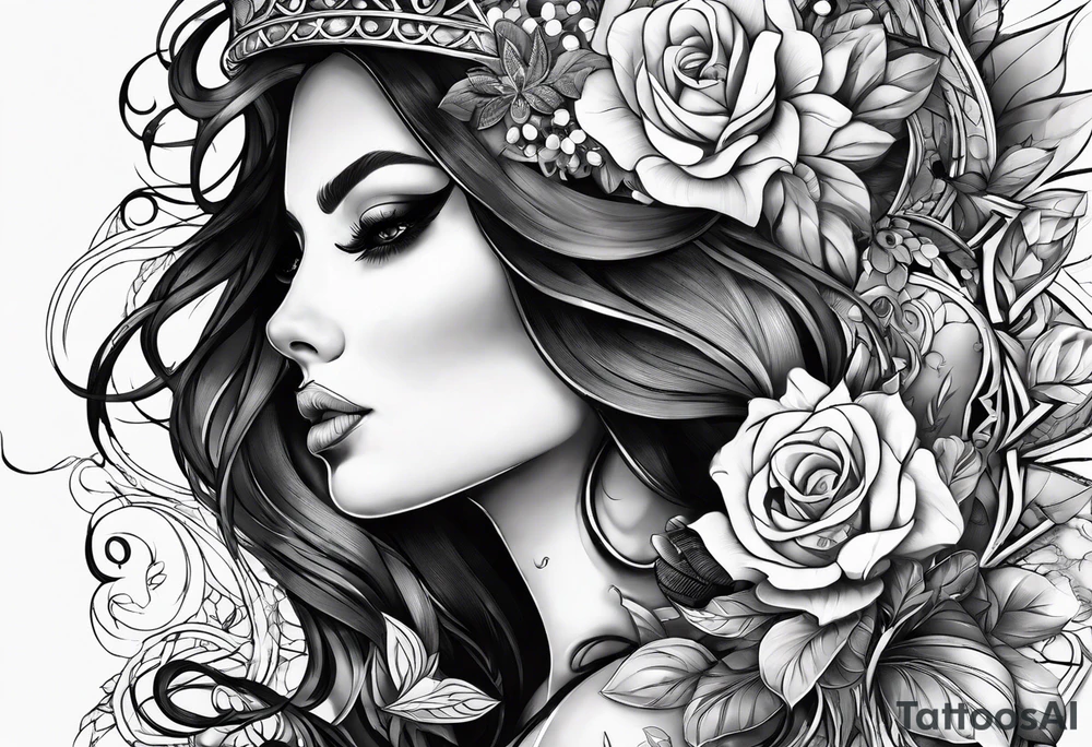 the name semilly in with fancy lette tattoo idea