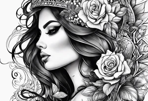the name semilly in with fancy lette tattoo idea