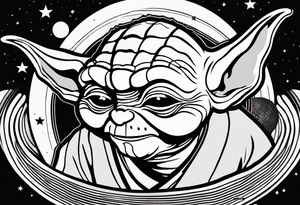 The name yoda with o being a planet tattoo idea