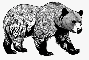 Angry Black Bear, traditional tattoo idea