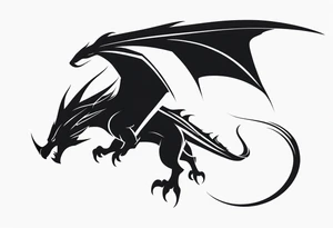 Wyvern silhouette tattoo idea