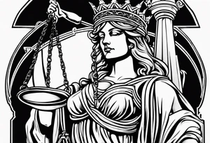 lady justice tattoo idea