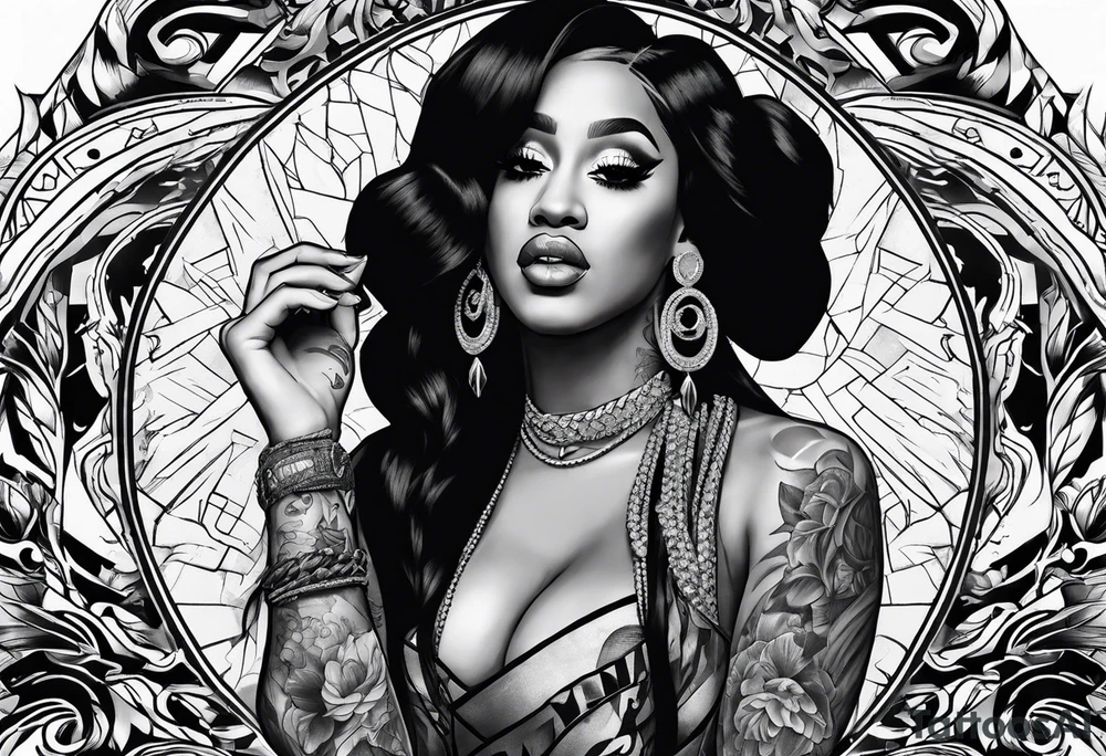 cardi B wap tattoo idea
