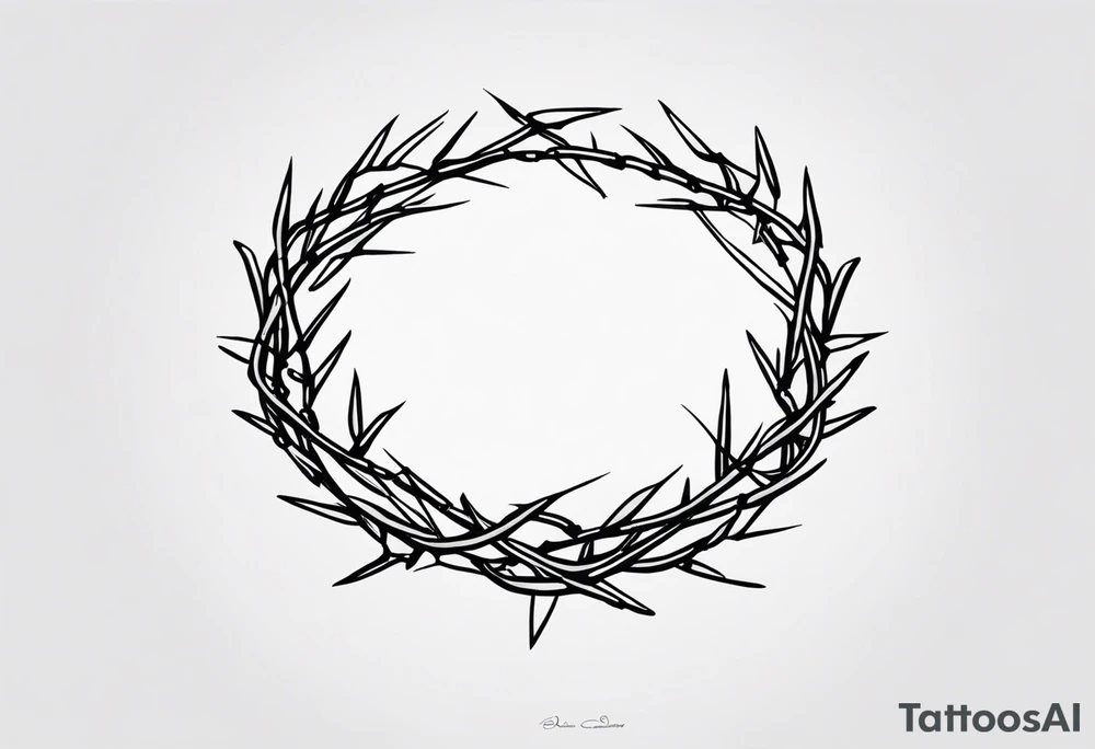 Crown of thorns tattoo idea