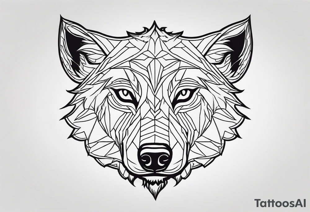 Dire wolf head tattoo idea