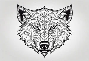 Dire wolf head tattoo idea