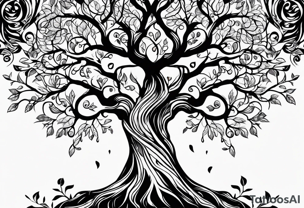 I would like a tattoo of a tree, but the branches spread across the arm in a tribal fashion tattoo idea