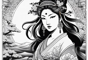 ukiyoe, bonsai tattoo idea