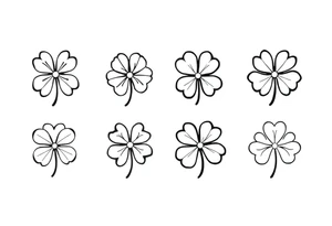 8 unique 4-leaf clovers tattoo idea