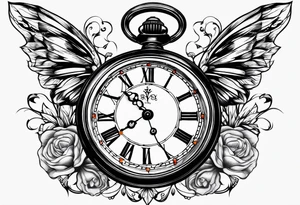 simple 
pocket watch tattoo drawing for men tattoo idea