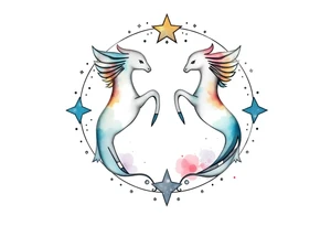 Gemini stars constellation tattoo idea