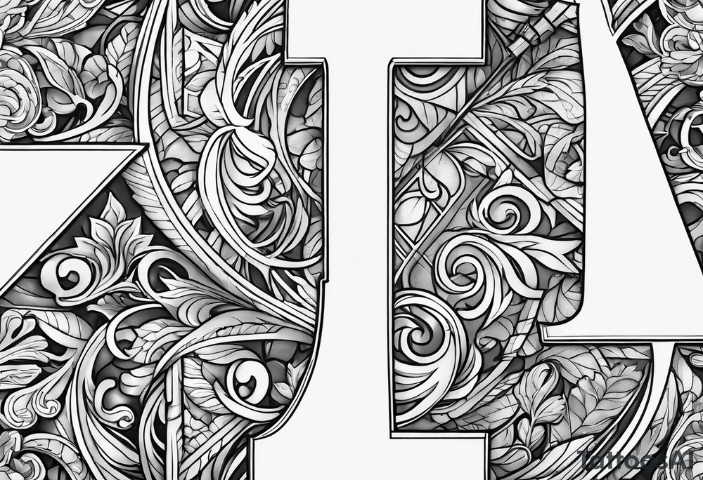 Overlapping Letters - ACCGH tattoo idea