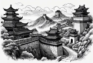Great chinese wall tattoo idea