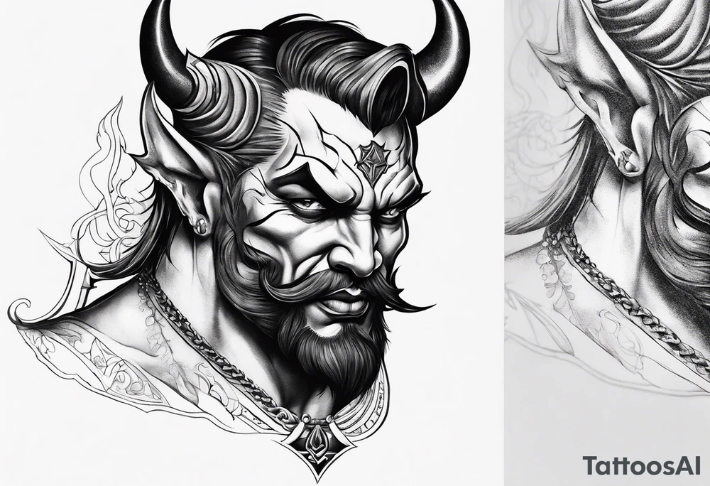 devil for a chest tattoo idea