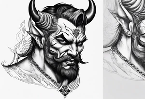 devil for a chest tattoo idea