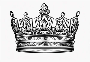 Wells with a crown tattoo idea