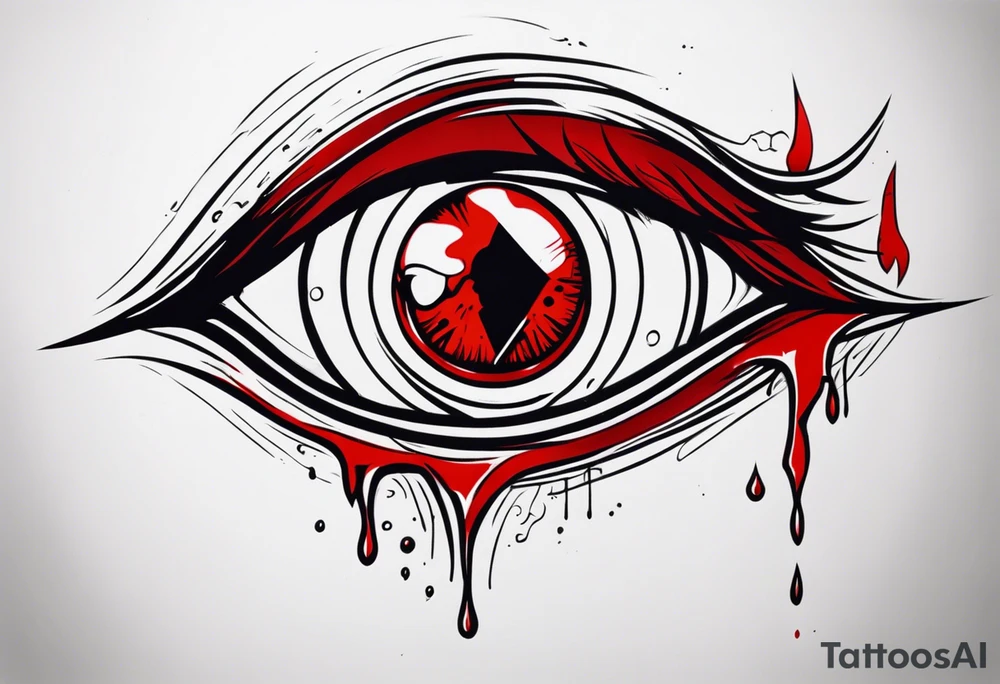 Bleeding Alucard eye tattoo idea