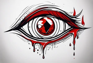 Bleeding Alucard eye tattoo idea