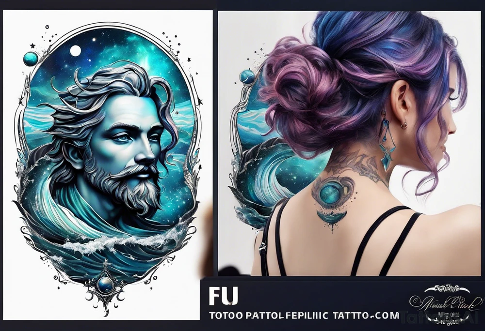Neptune planet tattoo idea