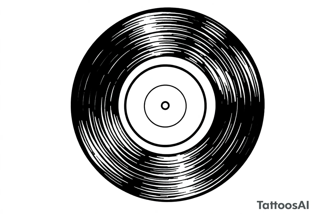 vinyl record tattoo idea