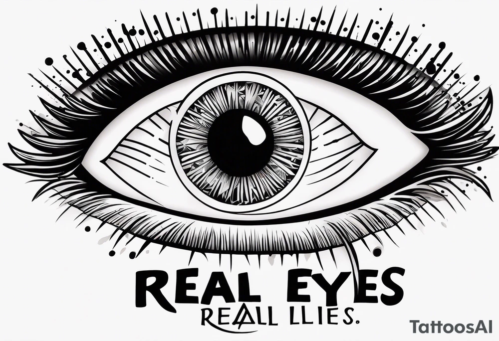 Real eyes Realize Real Lies tattoo idea